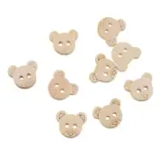2 Holes Wooden Sewing Buttons - Multistyle Children Craft Decoration Button 20pc