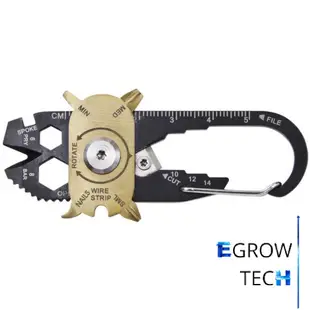 Egrow Utility Fixr Pocket MultiTool 20 合 1 EDC 生存鑰匙扣工具