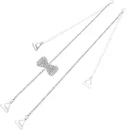 [JEWEDECO] Metal Bra Straps Replacement for Shapewear Suit Bra Straps Rhinestones Hook
