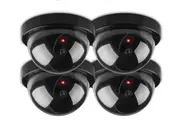 4 x Dummy Fake Dome Camera Surveillance CCTV Security Flashing LED Light