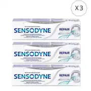 3 x Sensodyne Repair & Protect Novamin Protection White Teeth Toothpaste 75 ml