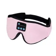 Pink 3D Contoured Bluetooth Sleep Eye Mask - Ultra Soft Wireless Music Mask for