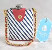 WILD EYE DESIGNS Mini Flask Red White & Blue 3 oz. Stainless Steel