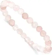 [JewelryWeb] Rose Quartz Faceted 6.50mm Beaded Stretch Bracelet-Stretch-Bracelet for Women