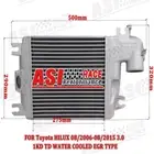 Turbo Intercooler FITS Toyota Hilux KUN26R KUN16R 1KD-FTV 3.0L Diesel 2006-2015