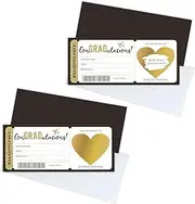 2pcs Graduation Scratch Card Travel Ticket Reveal Destination, Graduation Gift, Boarding Pass Scratch Card Holiday Scratch Card Reveal Personalised Flight Ticket Boarding Pass Surprise Trip