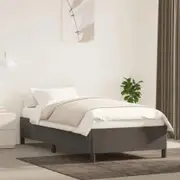 Bed Frame Dark Grey 107x203 cm King Single Velvet