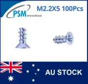 PLASTIC THREADING SCREW M2.2X5 CSK POZI STEEL ZINC PLATED WN1413KB22X5Z X100