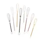 MINI Stainless steel Whisk Egg Beater Wisk Manual Balloon Wire Whisk Milk Ble FT