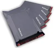 HayaHome 60 Mixed 5 Size Grey Mailing Bags Extra Large, Large, Medium & Small Heavy Duty Strong Self Seal Waterproof Dirt Resistance Poly Plastic Envelopes Business Parcels Shipping Delivery