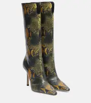 [Jimmy Choo] Jimmy Choo Archive Boot 100 leather knee-high boots AU 6 multicoloured
