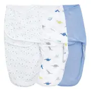 aden + anais essentials wrap swaddle 3pack - Dino Rama 0-3 months S/M