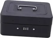 NOLITOY Thickened Metal Cash Box Combination Lock Key Storage Box for Cash Deposit Safe Money Storage
