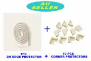 11PCS Baby Safety 2M Edge Protector+ 10XTable Desk Guard Bumper Corner Cushion