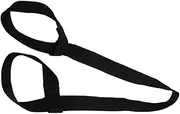DINHEAROM Adjustable Black Cotton Yoga Mat Strap Carrier Lightweight Exercise Mat Sling for Hands Transport Durable and Soft Yoga Mat Carrying