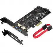 USB C to M.2 SATA SSD Enclosure & Adapter with USB A Port - Dual Interface Su...