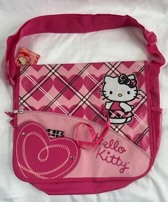 Super Cute Vintage Hello Kitty Messenger Bag. New With Tags. Pink 2006. Sanrio.