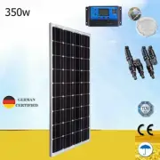 12V 350W Solar Panel Kit Mono Fixed Home Caravan USB PWM 30A Controller Charging