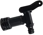 Water Butt Tap Replacement Taps with Nut,Plastic Tap for Water Butt Hose Connector,IBC Tank Fitting Adapter,Click Fit Water Hose Pipe Rain Barrel Tap,Storage Tank Threaded Connection Taps for Garden