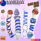 Crystal Glass Dildo Dong Butt Plug Thread Thruster Anal Plug Beads Adult Sex Toy