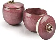 2 Pcs 2oz Ceramic Dappen Dish With Lids Acrylic Liquid Powder Cup Holder Container Jar Nail Art Tools (purple)