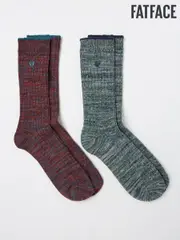 FatFace Multicolour 2 Pairs of Boots Socks (AC3203) | $32