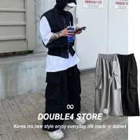 在飛比找蝦皮購物優惠-【DOUBLE4】挺版 工作褲 大闊腿 縮口褲 大工作口袋 