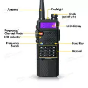 BAOFENG UV-5R Dual Band UHF/VHF Radio Transceiver 3800mah Battery Walkie Talkie