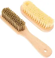 Totority Sand Removal Beach Brush Set - 2pcs Soft Brushes for Cleaning Surf and Sand, Birch Handle