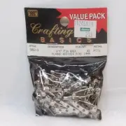 Westrim Crafting Basics Pin Backs 3/4" Silver toned 60 Pcs NOS