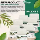 Men & Women HERBOGANIC Tea Tree Oil Herbal Soap Moisturizes Skin-5 oz-Pack of 9
