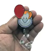 Pennywise the Clown Stephen King IT inspired Pandemic Mask ID Reel Penny Wise ID