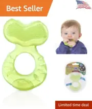 Soft Silicone Teethe-eez Teether - Aid in Teething - Includes Hygienic Case