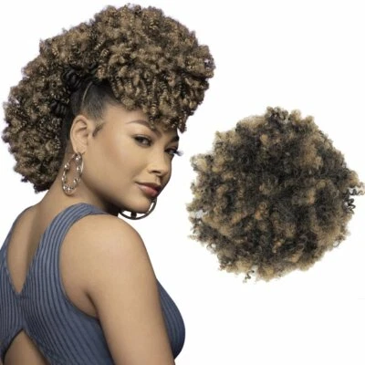 Darling Extension Afro Puff Drawstring Ponytail (Black & Brown) #1/27 [B23]