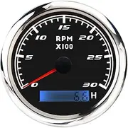 Okiyakusama RPM Indicator for 12V and 24V Cars, 0 to 30 Black