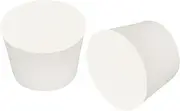 uxcell Tapered Shaped Solid Rubber Stoppers 33mm to 42mm, 6 Pcs Lab Rubber Plugs for Sealing, Test Tubes, Flasks, White