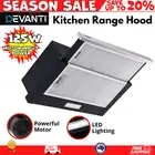 Devanti Rangehood Range Hood Stainless Steel Slide Out Kitchen Canopy 60cm 600mm