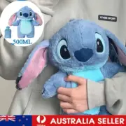 500ML Lilo & Stitch Hot Water Bottle Bag Warmer Cover Plush Fluffy Kids Toy GiNV