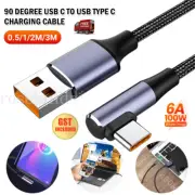 90 Degree Data Line Right Angle PD 100W Fast Charging USB C to USB Type C Cable