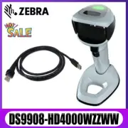 Zebra DS9908-HD4000WZZWW 1D/2D Imager Handfree Barcode Scanner Reader USB Kit