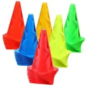 60 Pieces Plastic Agility Cones, 9 Inch Indoor Outdoor Training Sport Cone,