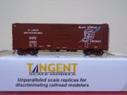 Tangent SSW Cotton Belt P-S SP Lines 40'6" Boxcar 23122 HO Scale Blue Streak