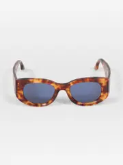 Blonde Havana Oval Tinted Sunglasses