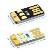 10PCS Mini Pocket Card LED Book Lamp USB Power White Light Night Lights LED Lamp