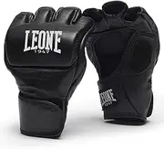 Leone 1947 MMA Open Finger Gloves, Unisex, Contest Cowhide Leather, Outerwear, Fingerless, EVA Pad, GP115