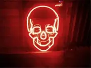 Red Skull Vintage Neon Sign Gift Decor Game Room 17"