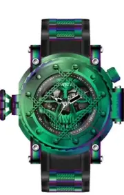 Invicta Men 54mm Pro Diver Iridescent Black Dial Silicone Automatic Watch 38578