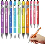 Note Taking Pens, Ballpoint Pens,Retractable Pens with Thank You Quotes | Novelty School Supplies, Fine Point Pens with Touch Screen Tip Design for Kids and ad