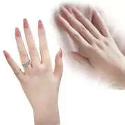 KUMIHO Hand Model Female Right Plump Hand with Skeleton Pink Nail Silicone Torso