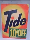 Tide Detergent Giant Sized Unopened Full Box w/10¢ Off Vintage